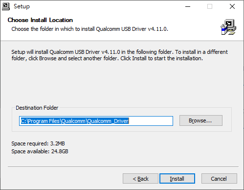 按下Install