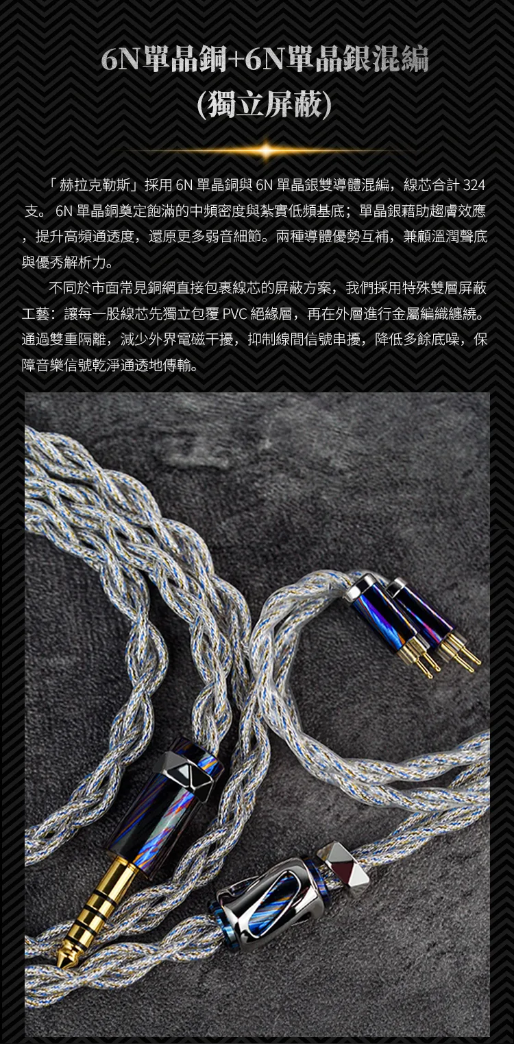 BGVP Herculis 赫拉克勒斯 12單混合式 耳道式耳機 大馬士革鋯石與鈦合金 首批前300名送"神印"小尾巴 商品圖片 16
